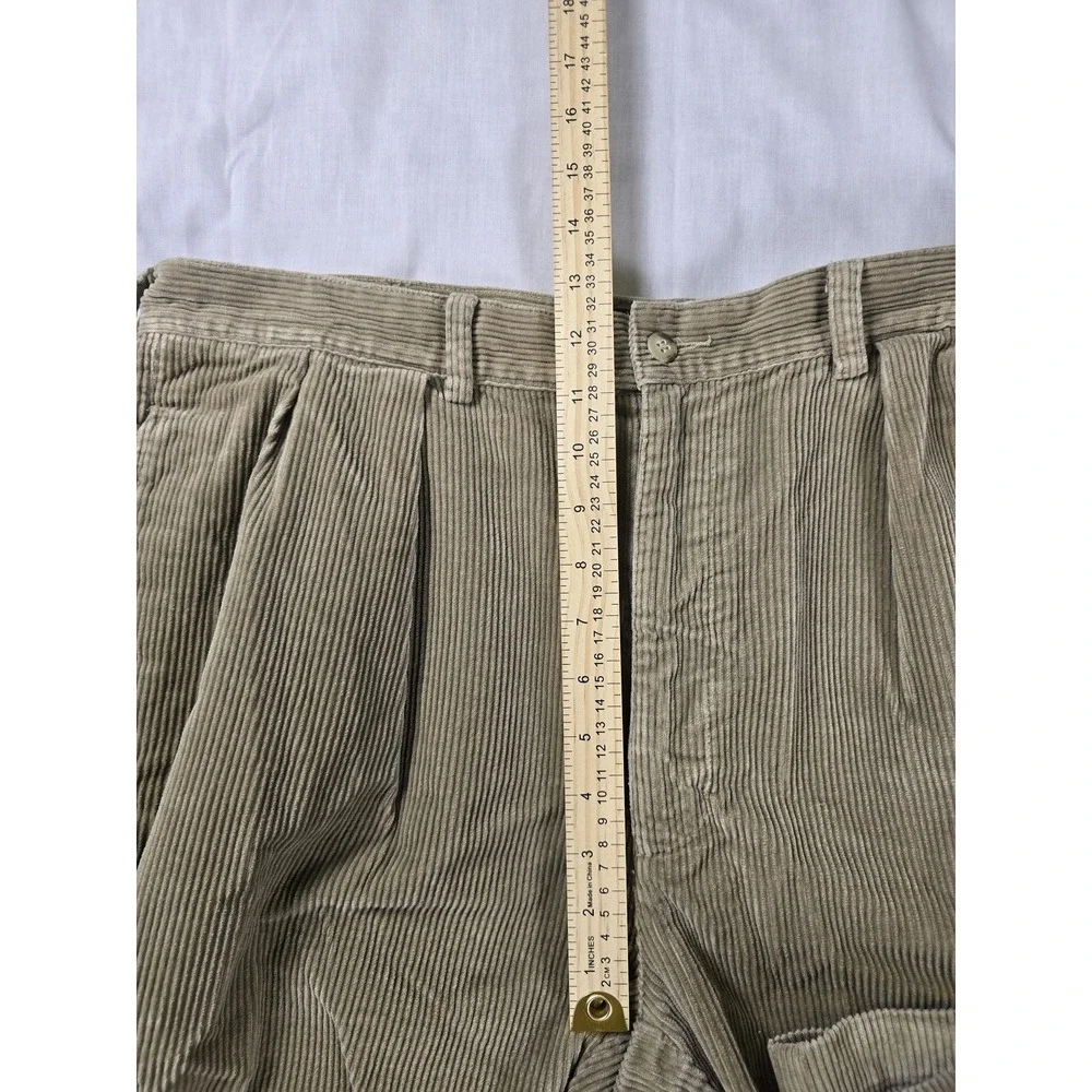 Polo Ralph Lauren Pants Mens‎ 36x32 Beige Corduroy Pleated Dress Polo Cords